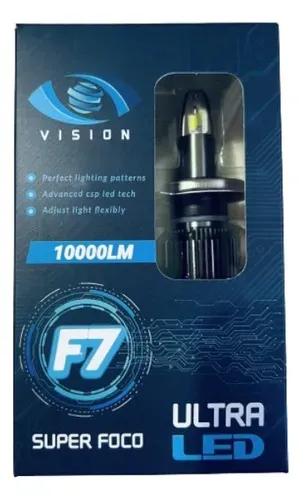 Par Lâmpadas Ultra Led F7 Vision H1 H3 H4 H7 H8