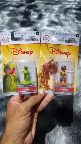 Brinquedos Bonecos Caco / Kermet + Animal Nano Metalfigs Lacrado