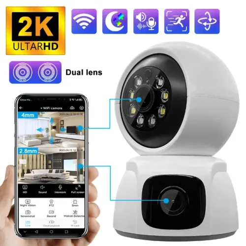 Camera Ip Wifi Interna Icsee Duas Lentes 360° 4mp