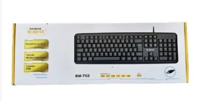 Teclado Básico Usb Padrão Abnt2 Com Fio B-Max BM-T02