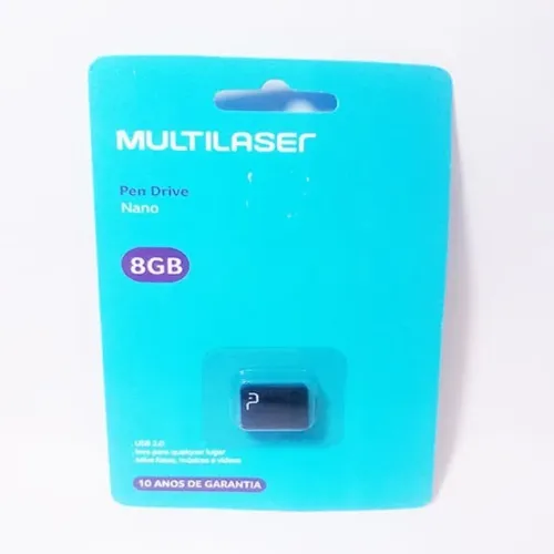 Pen Drive Nano 8gb Usb Leit 10mb Grav 3mb Multilaser Pd053