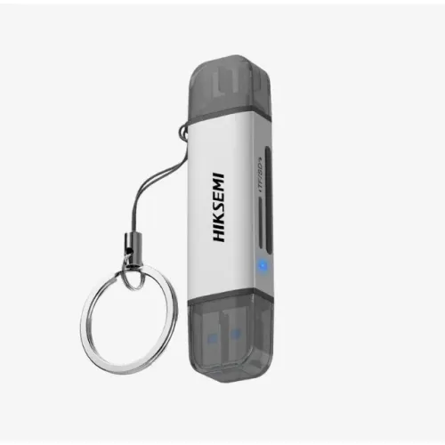 Leitor de Cartao SD / MicroSD Hiksemi Super USB e USB-C, Aluminio - HS-HUB-CR01 - WZetta