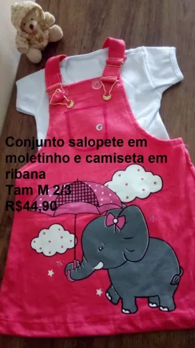 Conjunto salopete e camiseta Tam 2/3