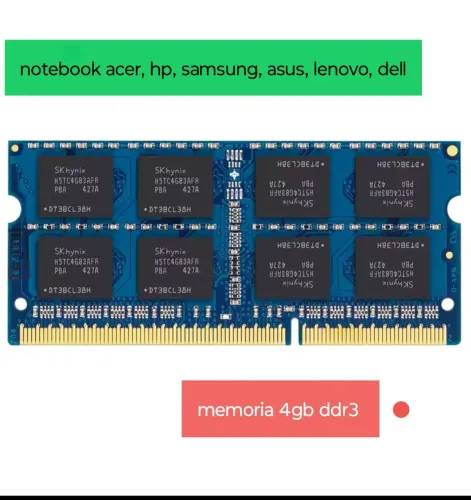 Memoria 4gb ddr3 ( nova ) notebook acer, hp, positivo, samsung