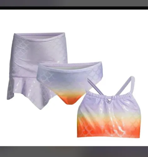Conjunto biquíni menina importado - 3 peças