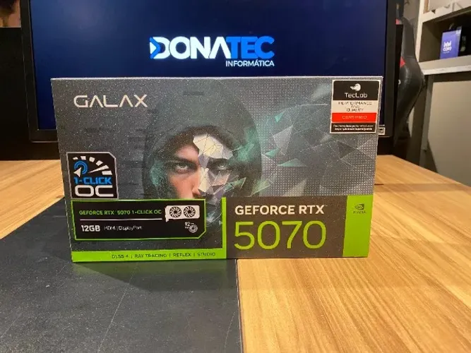 (Loja Física) Placa de Vídeo Nvidia Geforce Galax RTX 5070 1-Click OC 12GB, GDDR7, 192Bits