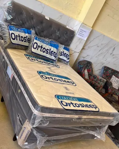 Cama casal molas ensacadas com cabeceira