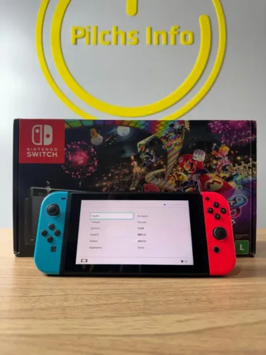 Nintendo Switch V2 32GB + Cartão 1TB - SemiNovo - Loja Física - Garantia - Até 18x -OlxPay