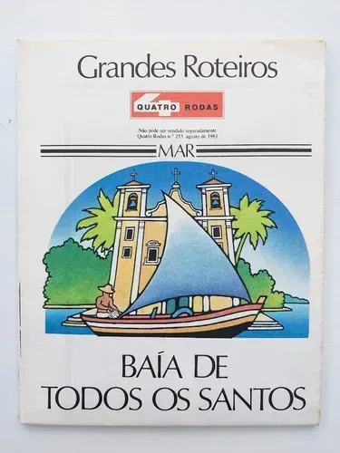 Mapa Ilustrado Baía de Todos os Santos 1980 da Revista 4 Rodas