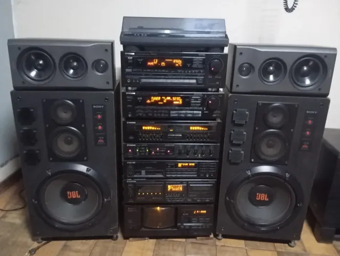 Aparelho de Som Completo Piooner e JBL