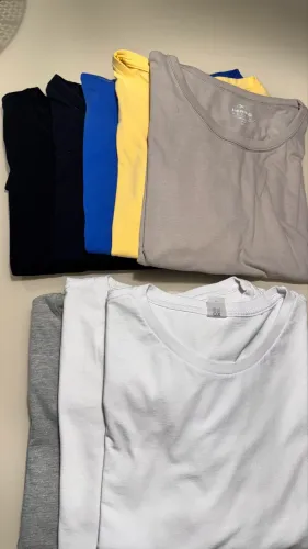 Camisetas malha de 100% algodão fio 30 penteada 