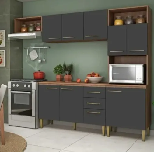 Armário de Cozinha Malu Compacta c/ Balcão Novo fazemos entrega Varios Modelos
