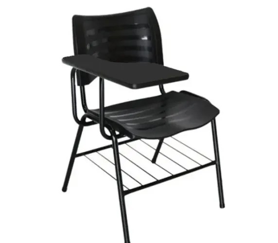Cadeira Universitária Plástica Preta