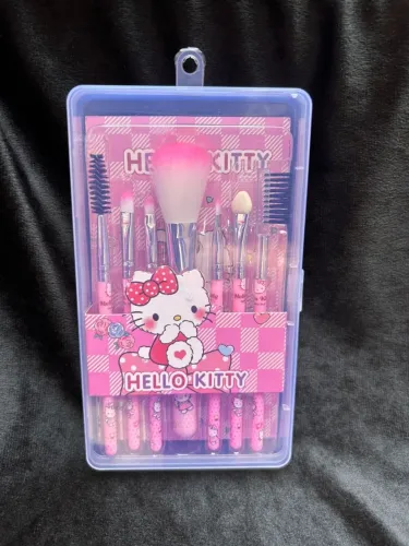 kit de pincéis de maquiagem - hello kitty