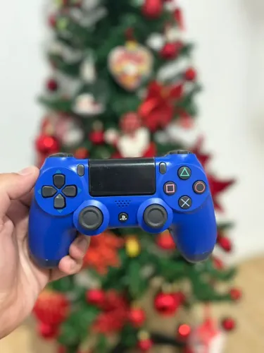 CONTROLE DE PS4 SEM FIO AZUL SHOCK