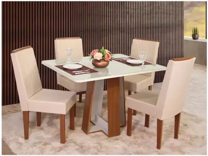 Mesa de Jantar Com 4 Cadeiras