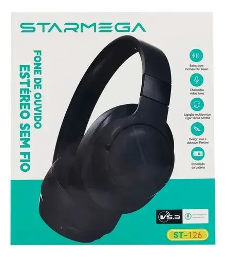 Fone de Ouvido Estéreo Sem Fio StarMega ST-126