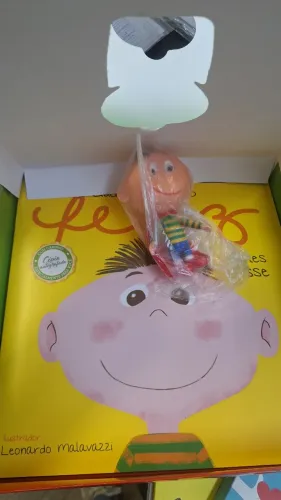 boneco edinelson + 4 livros