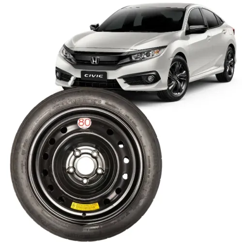 Roda Estepe Fino Honda C/Pneu Maxxis T125/80D16 5F C/Detalhe