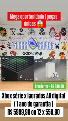 Xbox serie x all digital | midia fisica 1 TB SSD lacrados