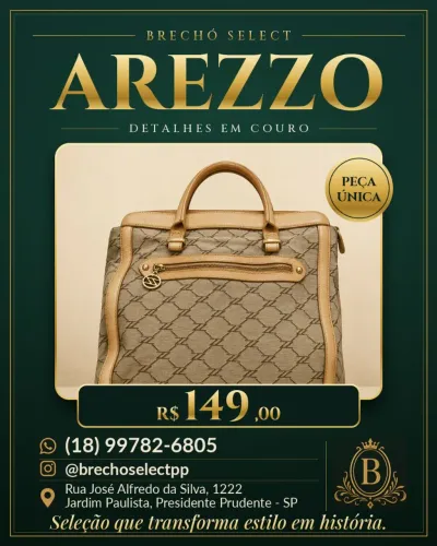 BOLSA AREZZO EM COURO ? R$ 149 - Presidente Prudente-SP