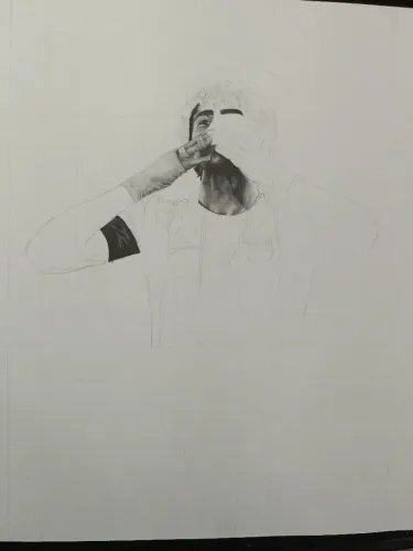 Desenho em andamento - Lamine Yamal
