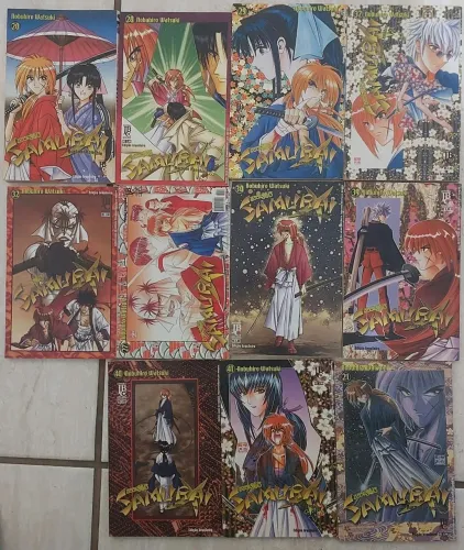 Lote 11 Mangás Samurai X (Rurouni Kenshin) - Editora JBC