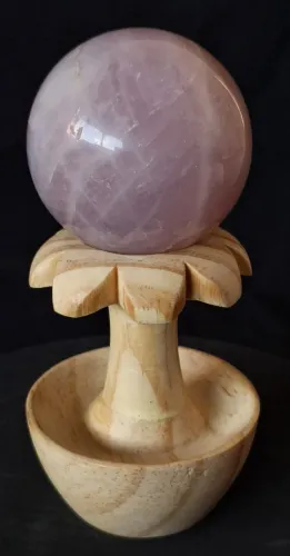 esfera bola de pedra quatzo rosa 