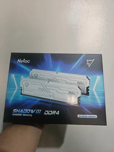NOVO! Kit Memoria Ram Netac Shadow 2x8gb 3200mhz Branca Lacrada