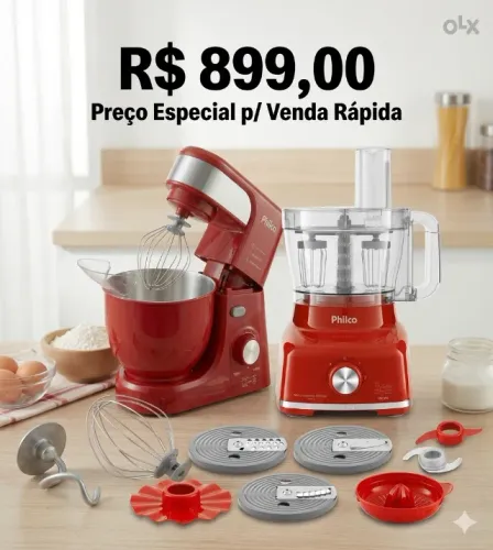 Desapego Urgente! Kit Cozinha Completo  - Batedeira e Multiprocessador 