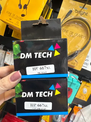 Cartucho hp compatível 667 xl kit preto + color 13 ml