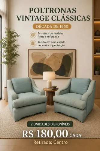 POLTRONA VINTAGE CLÁSSICA - DÉCADA DE 1950