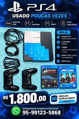 PS4 - Usado Pouquíssima vezes