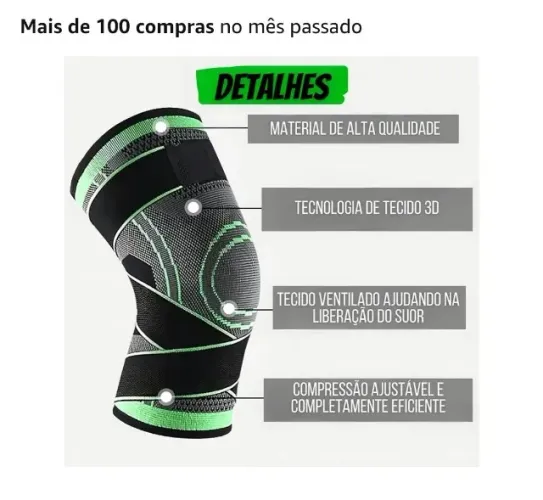 PAR DE JOELHEIRAS DE COMPRESSÃO
