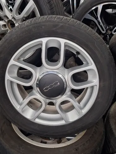Rodas 15 + pneus 90% Fiat 500 Palio Argo original seminovas 