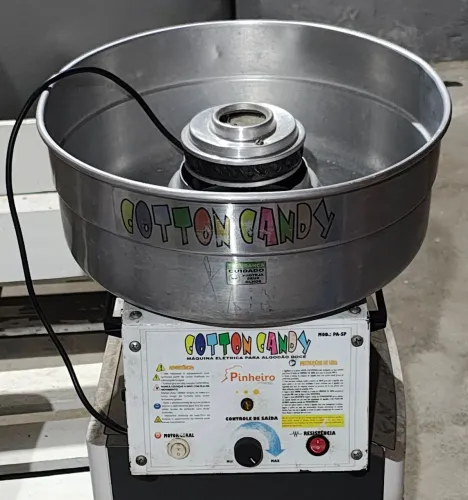 Pipoqueira elétrica braesi e máquina de algodão doce 
