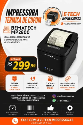 IMPRESSORA TERMICA DE CUPOM MP2800 TH