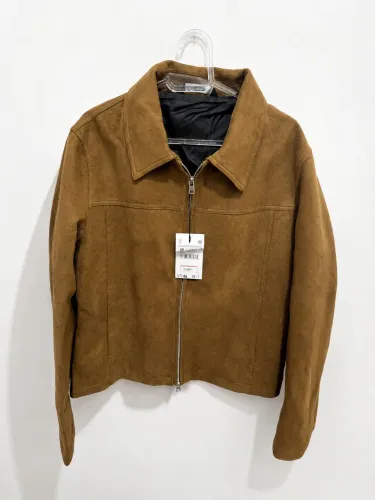 Jaqueta Estilo ZARA | Camurça Suede Marrom | Importada | Nova | Tam. M