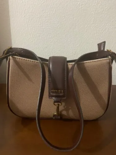 Bolsa  Santa Lolla Canvas Marrom Alça De Ombro 