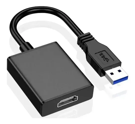 Cabo Adaptador Conversor Usb 3.0 Para Hdmi 1080 Preto
