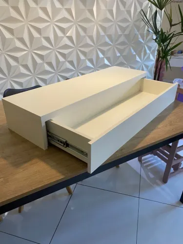Nicho / Gaveta Suspensa MDF Branco - 1 Metro