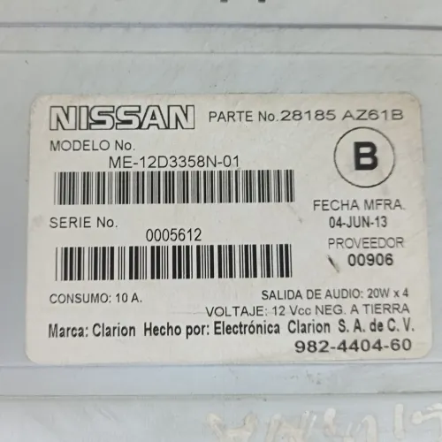 Som Original Nissan Livina Tiida 2014