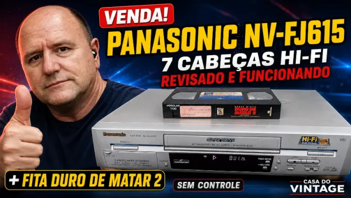 VÍDEO CASSETE PANASONIC NV-FJ615 + FITA DE BRINDE DURO DE MATAR 2