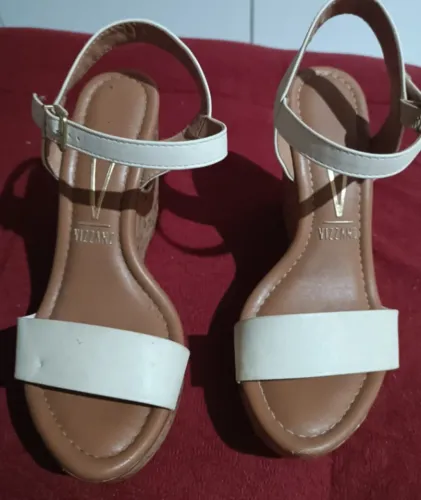 Sapato Vizzano feminino, N° 35, Marfim poucas vezes usado