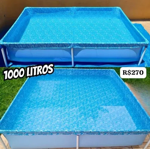 Piscina 1000 litros de estrutura mor nova lacrada