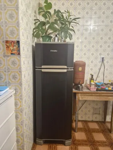  Geladeira/Refrigerador Esmaltec Cycle Defrost 2 Portas RCD34 276 Litros Preto