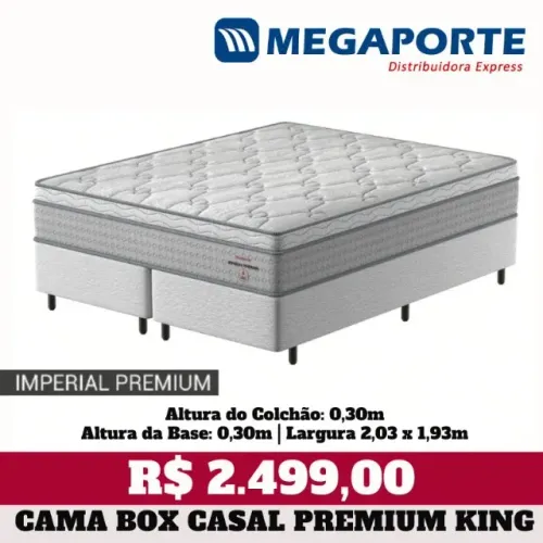 Cama Box Casal King Imperial Premium (Novo) Entrega Grátis!