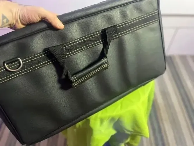 Bag Case para Pedais Pedalboard Guitarra Preto com Bolso