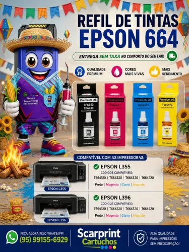 Refil de tintas Epson modelo l200 l355 l396 e cia entrega sem taxa 