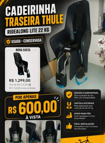 Cadeira para criança de bike